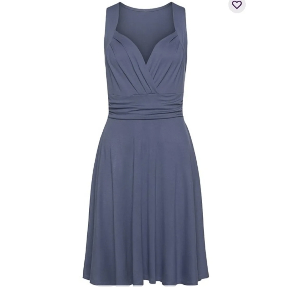 Lascana sleeveless wrap look dress - Picture 3 of 14